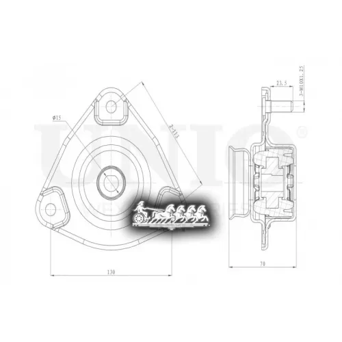 Опора Амортизатора Hyundai Santa Fe 12- Перед. UNIO 