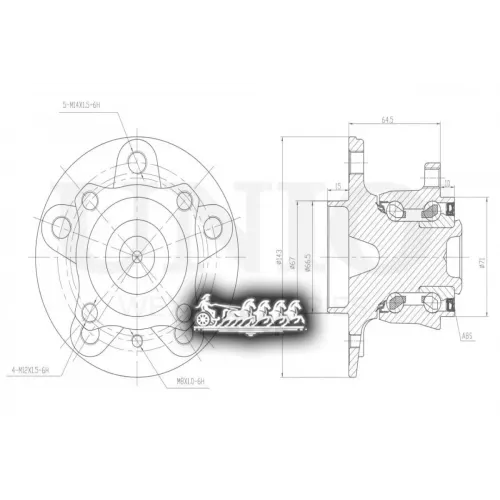 Ступица Колеса Mb A(W169) Задн. С Abs UNIO 