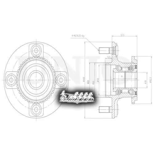Ступица Колеса Nissan Primera 96- Задн. С Abs UNIO 