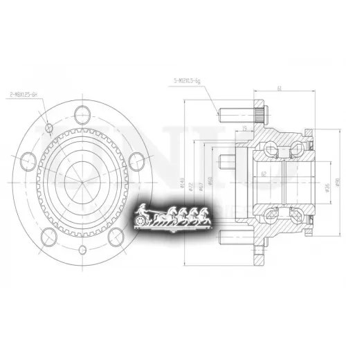 Ступица Колеса Mazda 6 98- Задн. С Abs UNIO 
