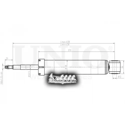 Амортизатор Ford Focus 98- Газ.задн. UNIO 
