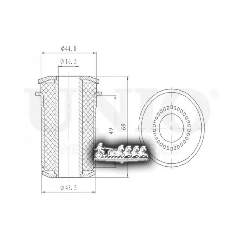Сайлентблок Рычага Toyota Hiace/Hilux 89- Внутр.перед.нижн. UNIO 
