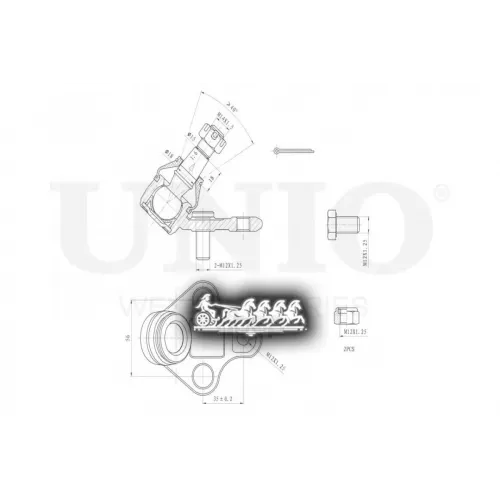 Опора Шаровая Toyota Corolla 92- Перед.нижн. UNIO 
