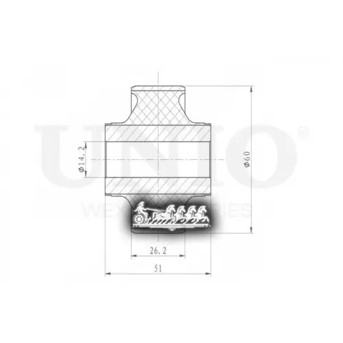 Сайлентблок Рычага Suzuki/Opel Swift/Aglia 04- Задн.перед.нижн. UNIO 