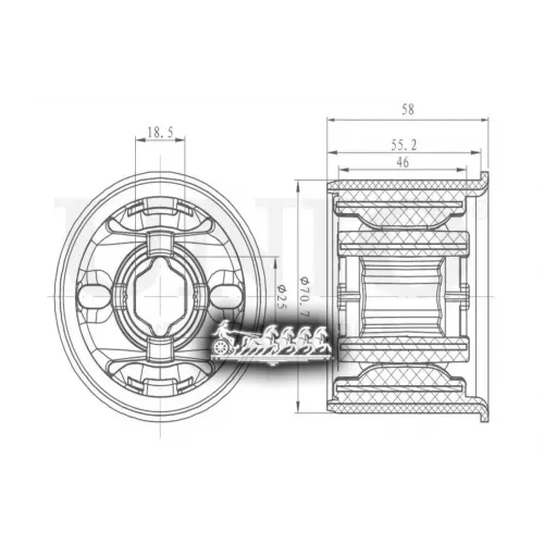 Сайлентблок Рычага Honda/Acura Cr-V 06- Задн.перед.нижн. UNIO 