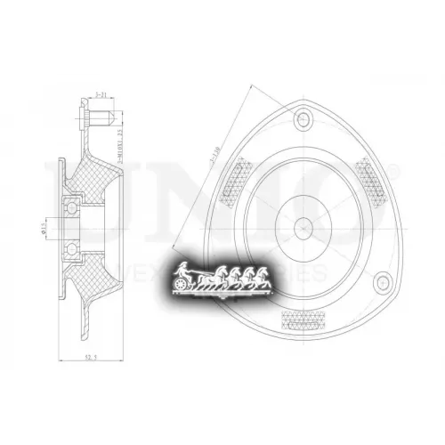 Опора Амортизатора Hyundai Santa Fe/Tucson 00- Перед. UNIO 