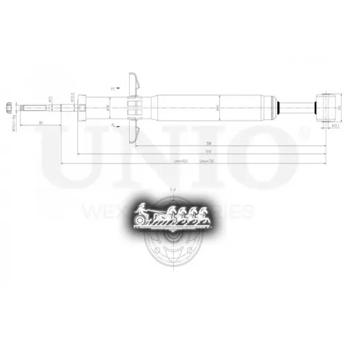 Амортизатор Chery Tiggo 2 17- Газ.задн. UNIO 