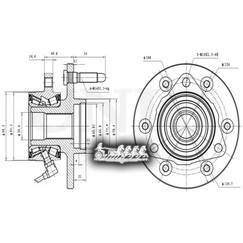 Ступица Колеса Chevrolet Tahoe 02- Перед. С Abs UNIO 