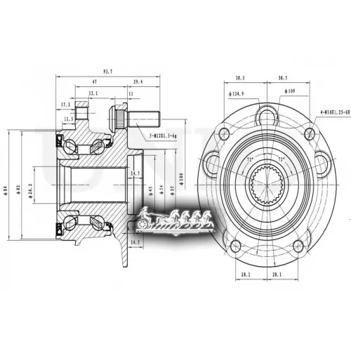Ступица Колеса Toyota/Lexus Prius/Ct 08- Перед. С Abs UNIO 