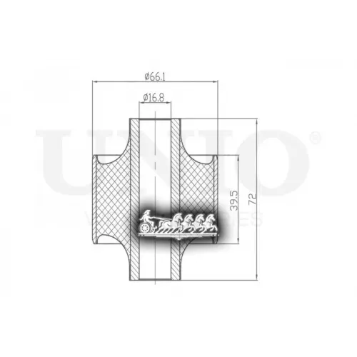 Сайлентблок Рычага Ford Transit/Tourneo 00- Задн.перед.нижн. UNIO 