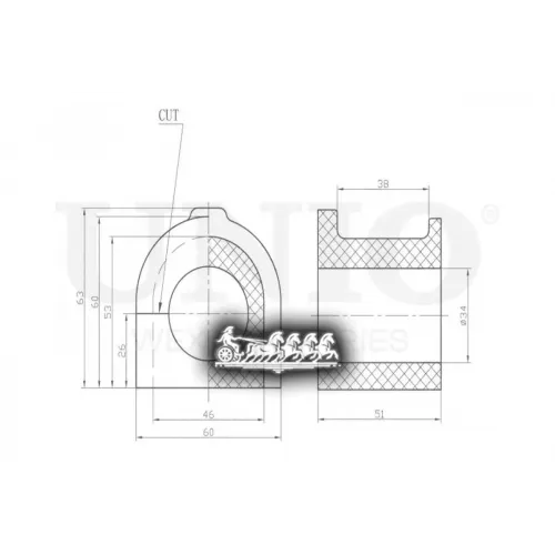 Втулка Стабилизатора Toyota/Lexus Land Cruiser/Lx 07- Перед. UNIO 