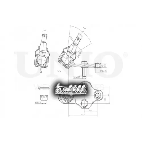 Опора Шаровая Toyota/Lexus Camry/Es 06- Перед.нижн.прав. UNIO 