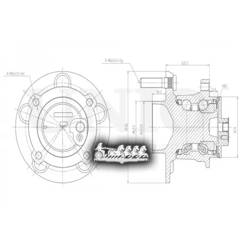Ступица Колеса Volvo S40 04- Задн. С Abs UNIO 