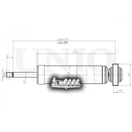 Амортизатор Mb E(W212) Газ.задн. UNIO 