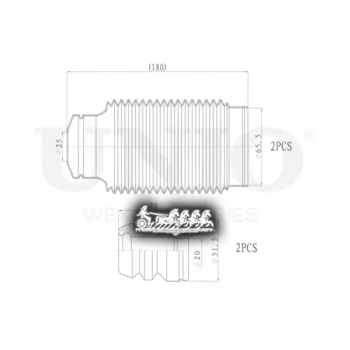 Пыльник+Отбойник Амортизатора Kia Ceed/Pro Ceed 08 06- (Компл. 2 Шт.) UNIO 