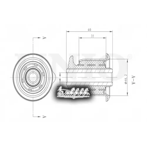 Сайлентблок Рычага Vw Amarok 09- Перед.верх. UNIO 