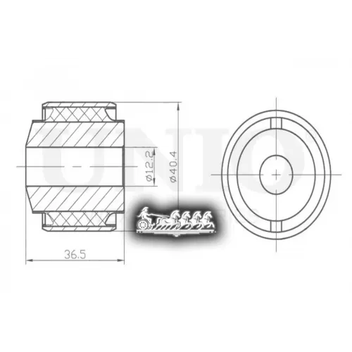 Сайлентблок Тяги Mb E/C/Glc 07- Внеш.задн. UNIO 