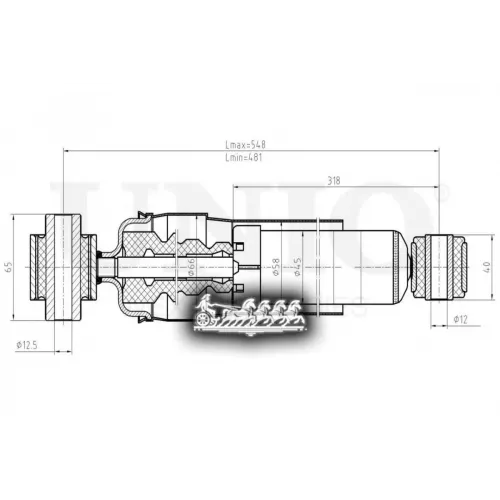 Амортизатор Renault Laguna 07- Газ.задн. UNIO 