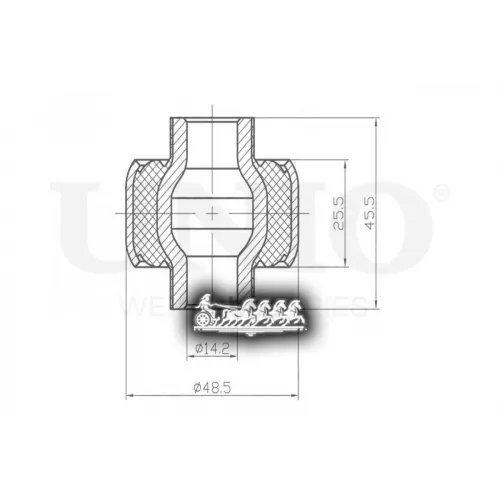 Сайлентблок Рычага Opel Omega 94- Задн.перед.нижн. UNIO 