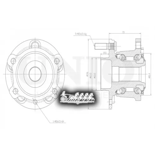 Ступица Колеса Ford Kuga 08- Задн. Без Abs UNIO 