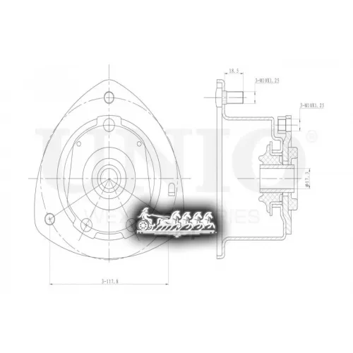 Опора Амортизатора Suzuki Grand Vitara 98- Перед. UNIO 