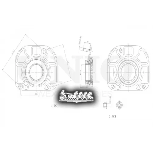 Опора Амортизатора Volvo S80/Xc70 97- Перед. UNIO 