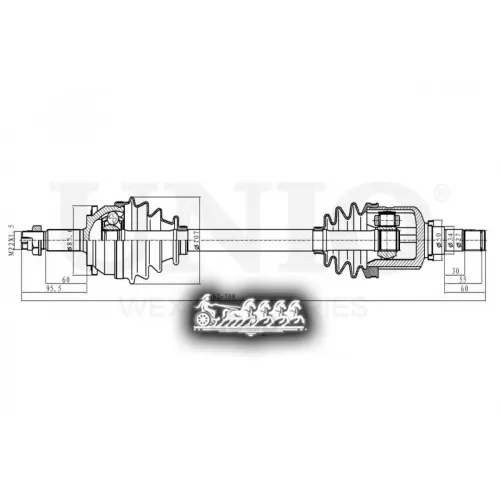 Привод В Сборе Toyota Corolla/Auris 06- Перед.лев. UNIO 