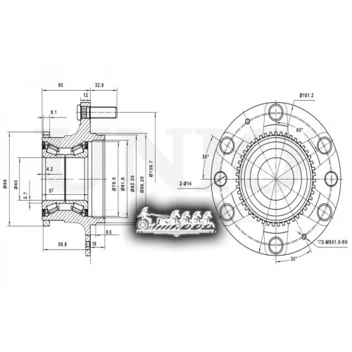 Ступица Колеса Hyundai H-1 07- Перед. С Abs UNIO 