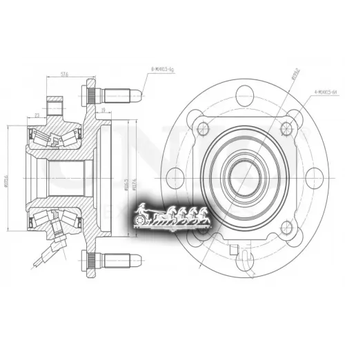 Ступица Колеса Hummer H2 04- Перед. С Abs UNIO 