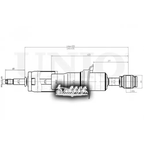 Амортизатор Toyota Land Cruiser 08- Газ.перед. UNIO 