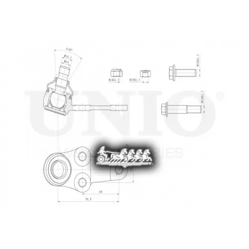 Опора Шаровая Ford Focus 98- Перед.нижн. UNIO 