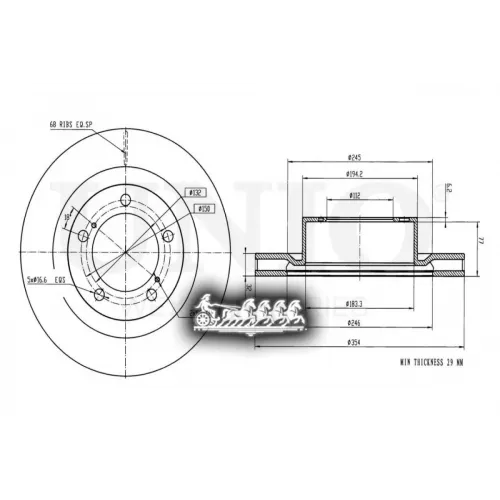 Диск Тормозной Toyota/Lexus Land Cruiser/Lx 06- Перед. UNIO 