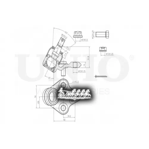 Опора Шаровая Toyota Corolla/Rav4 91- Перед.нижн. UNIO 