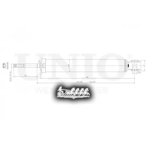 Амортизатор Suzuki/Opel Swift/Splash/Aglia 04- Газ.задн. UNIO 