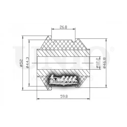 Сайлентблок Рычага Vag A4/A6/Exeo 00- Задн.нижн. UNIO 