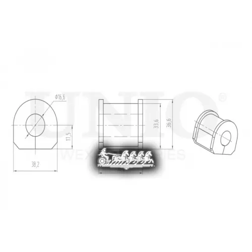Втулка Стабилизатора Opel/Saab Vectra/9-3 02- Задн. UNIO 