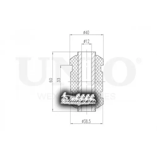 Сайлентблок Рычага Vw Transporter(T4) 90- Перед.верх. UNIO 