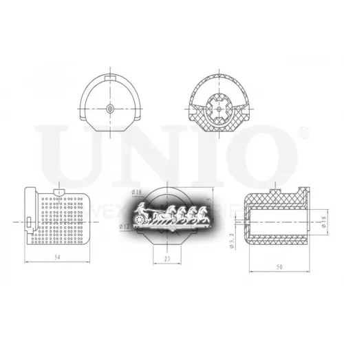 Сайлентблок Рычага Nissan Micra 92- Задн.перед.нижн. UNIO 