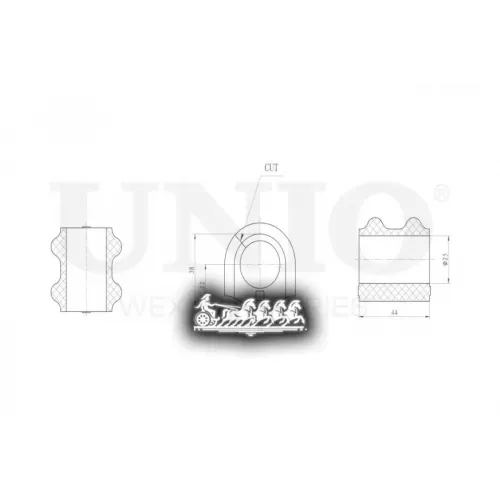 Втулка Стабилизатора Kia/Hyundai Sportage/Optima/Tucson 04- Перед. UNIO 