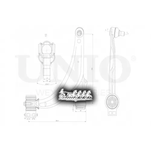 Рычаг Chevrolet/Opel Cruze/Astra 09- Перед.нижн.лев. UNIO 