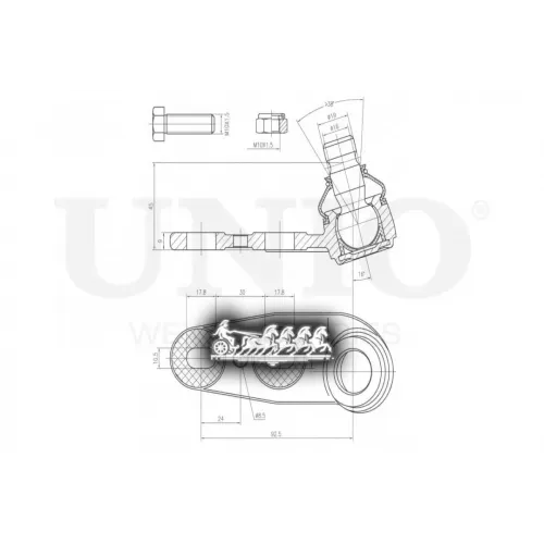 Опора Шаровая Audi 80/90 86- Перед.нижн.лев. UNIO 