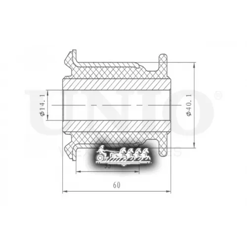 Сайлентблок Рычага Vw Transporter(T5/6) 03- Перед.нижн. UNIO 