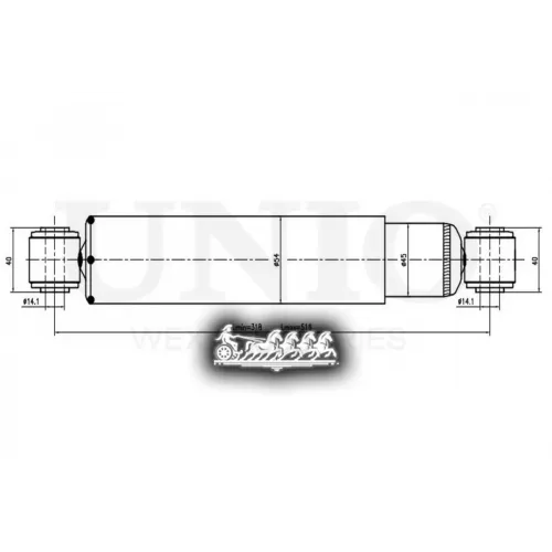 Амортизатор Mb/Vw Sprinter/Crafter 06- Газ.задн. UNIO 