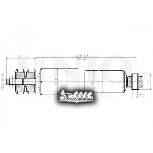 Амортизатор Great Wall Hover H3/5 05- Газ.перед. UNIO 