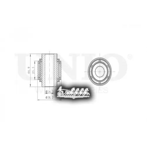 Сайлентблок Рычага Vag Tiguan/Passat/Octavia 04- Внутр.задн.верх. UNIO 