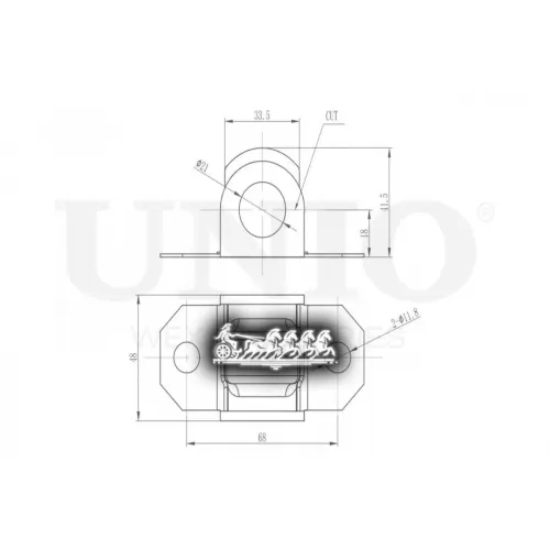Втулка Стабилизатора Mazda 2 07- Перед. UNIO 
