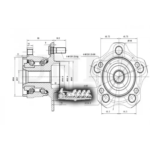 Ступица Колеса Nissan Qashqai/X-Trail/Juke 07- Задн. С Abs UNIO 