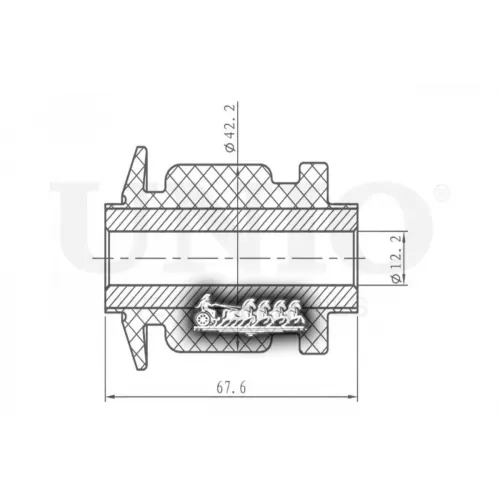 Сайлентблок Рычага Opel/Fiat Corsa/Punto 05- Перед.нижн. UNIO 