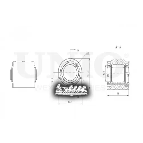 Втулка Стабилизатора Chevrolet/Opel Cruze/Astra 09- Перед. UNIO 