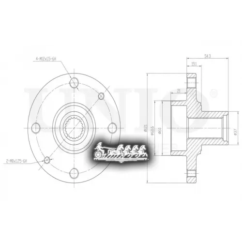 Ступица Колеса Renault Megane/Symbol 90- Перед. Без Abs UNIO 